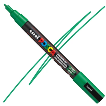 Маркер акриловый Uni Posca PC-3M Green (Зеленый) 0.9-1.3 мм