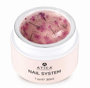 ATICA Builder Gel Floral 08 15мл Бежево-рожевий гель з рожевими сухоцвітами