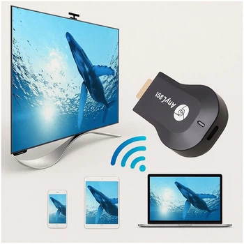 Універсальний медіаплеєр HDMI USB AnyCast адаптер FullHD 0.31W micro USB чорний для трансляції екрана на телевізор
