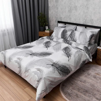 Комплект постельного белья Moon&Star Двуспальный 175x210 наволочки 2x70x70 Feather Dream Бязь Gold Люкс (MS-820013762)