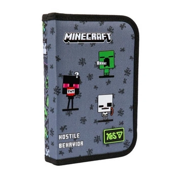 Пенал твердий Yes HP-04 Minecraft Reality, одинарний, з 2 клапанами (533744)