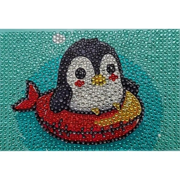 Алмазна мозаїка за номерами Brushme Пінгвін, 10x15 см (DM4008)