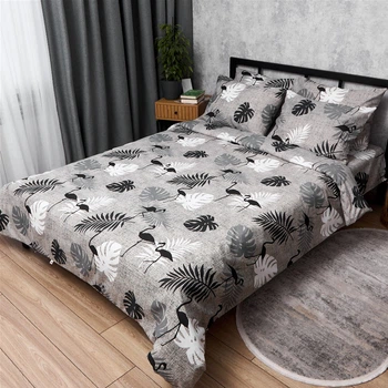 Комплект постельного белья Moon&Star Семейный 2x143x210 наволочки 2x40x60 Mono Tropic Микросатин Premium (MS-820016090)