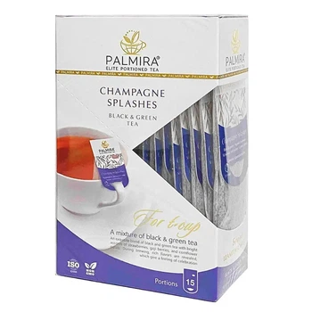 Чай "Бризки шампанського" T-cup Palmira BOX чорний, зелений 2,4г (15шт)