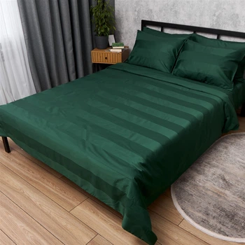 Комплект постельного белья Moon&Star Евро 200x220 наволочки 2x40x60 Emerald Luxe Satin Stripe (MS-820016985)