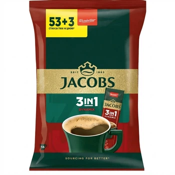 Кофейный напиток Jacobs 3в1 Dynamix 56х12,5 г 700 г