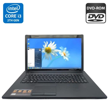 Ноутбук Lenovo G780 / 17.3" (1600x900) TN / Intel Core i3-2350M (2 (4) ядра по 2.3 GHz) / 8 GB DDR3 / 500 GB HDD / Intel HD Graphics 3000 / WebCam / DVD-ROM б/у