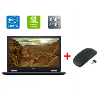 Мобильная рабочая станция Dell Precision 7730 / 17.3" (1920x1080) IPS / Intel Core i7-8850H (6 (12) ядра по 2.6 - 4.3 GHz) / 32 GB DDR4 / 512 GB SSD / nVidia Quadro P4200, 8 GB GDDR5, 256-bit / Windows 10 б/у + Подарок Беспроводная мышь / USB