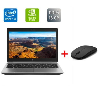 Мобильная рабочая станция Б-класс HP ZBook 15 G5 / 15.6" (1920x1080) IPS / Intel Core i7-8850H (6 (12) ядра по 2.6 - 4.3 GHz) / 16 GB DDR4 / 256 GB SSD / nVidia Quadro P1000, 4 GB GDDR5, 256-bit / WebCam / USB Type-C б/у + Подарок Беспроводная мышь / USB