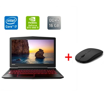 Игровой ноутбук Б-класс Lenovo Legion Y720-15IKBN / 15.6" (1920x1080) IPS / Intel Core i7-7700HQ (4 (8) ядра по 2.8 - 3.8 GHz) / 16 GB DDR4 / 128 GB SSD + 1000 GB HDD / nVidia Geforce GTX 1050 Ti, 4 GB GDDR5, 128-bit / WebCam / USB Type-C б/у + Подарок