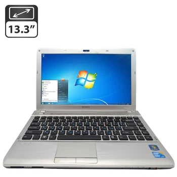 Ноутбук Sony VPC S111FM / 13.3" (1366x768) TN / Intel Core i5-430M (2 (4) ядер по 2.2 - 2.5 GHz) / 6 GB DDR3 / 320 GB HDD / Intel HD Graphics / WebCam / АКБ не держит б/у