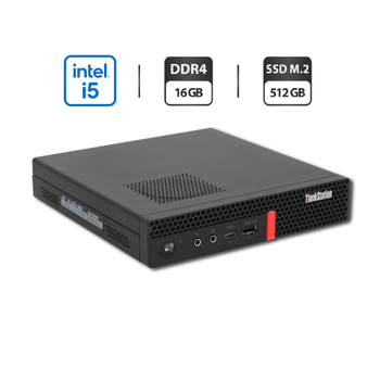 Неттоп Lenovo ThinkStation P330 Tiny USFF / Intel Core i5-8400T (6 ядер по 1.7 - 3.3 GHz) / 16 GB DDR4 / 512 GB SSD / nVidia Quadro P620, 2 GB GDDR5X, 128-bit / Windows 11 + Блок питаня в комплекте б/у