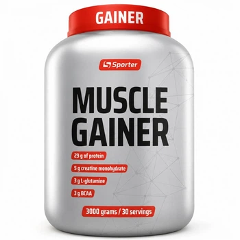 Гейнер Sporter Muscle Gainer, 3 кг - Печиво-крем