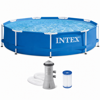 Бассейн каркасный Intex Prism Frame Pool 26702, 305×76 см, с фильтр-насосом