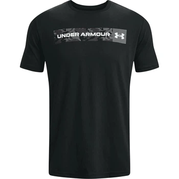 Футболка Under Armour CAMO CHEST STRIPE черно-темно-серая M 1376830-002