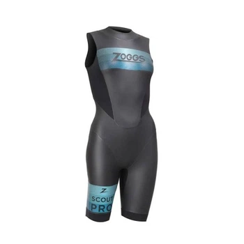 Гидрокостюм для триатлона Zoggs Sсout Pro Shorty 2,5 mm женский (черно-голубой) L (464103.BKBL.L)