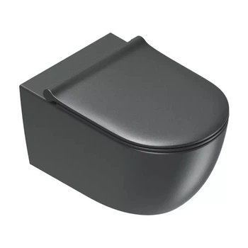 Унітаз підвісний Catalano Sfera 55х35 з кришкою Soft close nero satinato (0511550022_0551200022_9056060000)