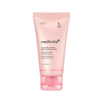 Ночная маска-пленка с полинуклеотидами и кофеином MEDICUBE PDRN Pink Caffeine Night Wrapping Mask 75 мл