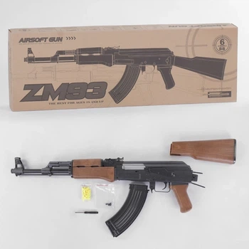 Автомат Калашникова Металевий АК-47 дитячий спринговий ZM 93 зі знімним прикладом