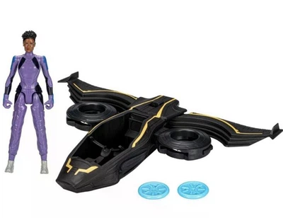 Ігровий набір Чорна Пантера з літаком Hasbro Marvel Black Panther Wakanda Forever and Vibranium Blast Sunbird фігурка 15 см (SKU-237)