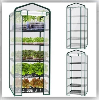 Теплица 5 полок металлическая 195x70x50 см для растений зеленая MALATEC FK-0788