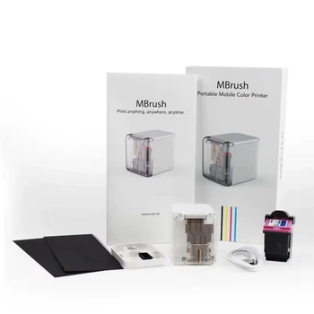 Цветной Мобильный принтер мини-струйный Kongten Mbrush, Wi-Fi