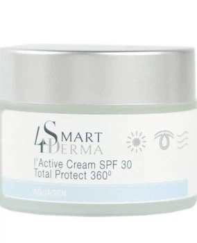 Экстраувлажняющий крем с церамидами SPF 30 Smart4Derma Aquagen Active Cream Total Protect 360, 50 мл