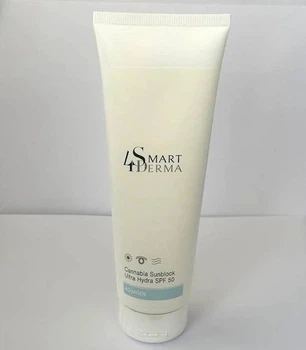 Ультра зволожуючий захисний крем SPF 50 з олією канабісу Smart4Derma Aquagen Cannabia Sunblock Ultra Hydra SPF 50 230мл