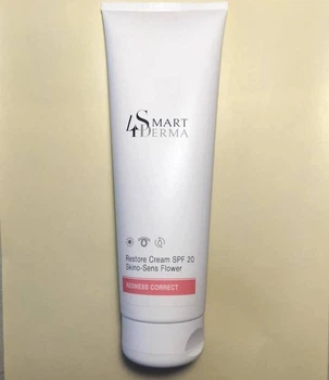 Зміцнюючий денний крем для чутливої та куперозної шкіри SPF 20 Smart4Derma Redness Correct RESTORE CREAM SPF 20 SKINO-SENS FLOWER 230мл