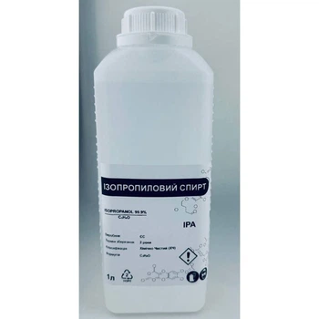 Спирт ізопропіловий 99.9% IPA 1л тара HDPE - 742485