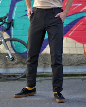 Мужские велоштаны для комюта ARTEFACTA Vanguard Размер М DWR (графит) slim fit