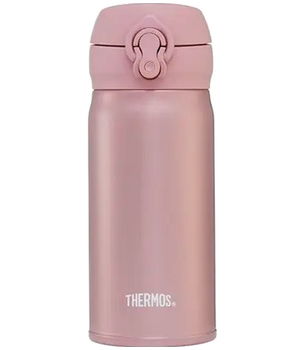 Термокружка 350 мл с крышкой для напитков Thermos для путешествий розовая