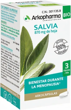 Suplement diety Arkopharma Arkocapsulas Sage BIO Szałwia dla menopauzy i trawienia 45 kapsułek (8470003011358)