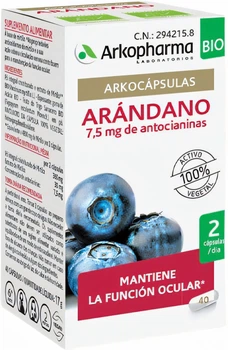 Suplement diety Arkopharma Arkocapsulas Bilberry Bio Borowka dla wsparcia wzroku 40 kapsulek (8470002942158)
