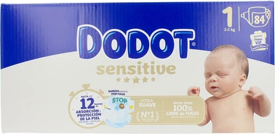 Pieluchy Dodot Sensitive RN Rozmiar 1 2-5 kg 84 szt (8700216197991)