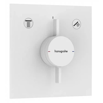 Смеситель для душа Hansgrohe DuoTurn E термостатический, белый матовый (75417700)