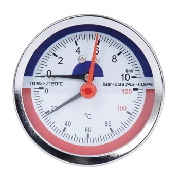 Термоманометр аксіальний Thermo Alliance Standart біметалевий 1/2" 10 бар 120°C (SD17310B)