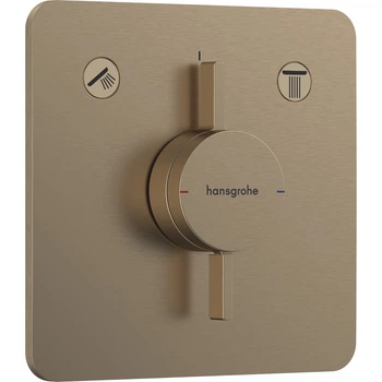 Смеситель для душа Hansgrohe DuoTurn термостатический, бронза брашированная (75414140)