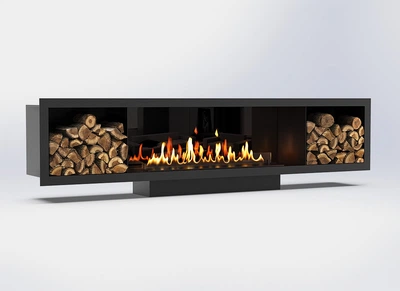 Встраиваемый корпус для биокамина «Очаг Дровниця 1200-арт.021» Gloss Fire