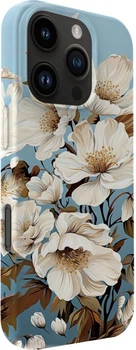 Etui na smartfon Evelatus Slim Shell with Magsafe Customized Print Design Flower do Apple iPhone 16 Pro Max Blue (EVEA16PMSSMCDS)