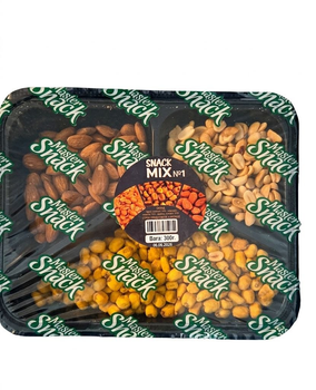 Набор снеков Master Snack Mix No1 - Ореховое ассорти (миндаль, арахис, жареная кукуруза), 300 г