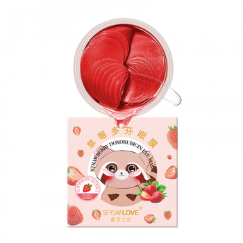 Гидрогелевые патчи для глаз с экстрактом клубники Sersanlove Strawberry Dove Eye Mask, 90 g 60 шт.