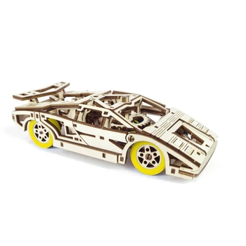 Деревянный конструктор Raging Bull 97 деталей шлифованная фанера 19,4x9x5,4 см желтый
