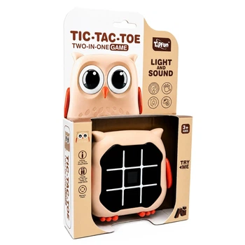 Детская игра Tic-Tac-Toe G66 интерактивная со светом и звуком пластиковая 15x4x26,2 см разноцветная