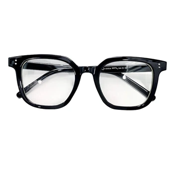 Очки Boshide защита от синего света без диоптрий большая оправа черные глянцевые