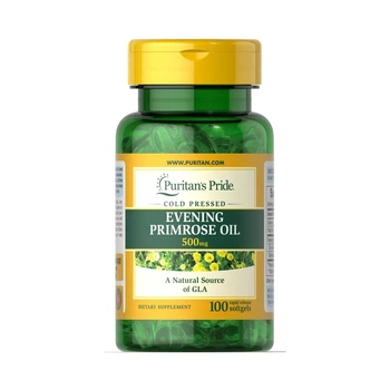 Олія примули вечірньої з GLA, Evening Primrose Oil with GLA, Puritan's Pride, 500 мг, 100 капсул
