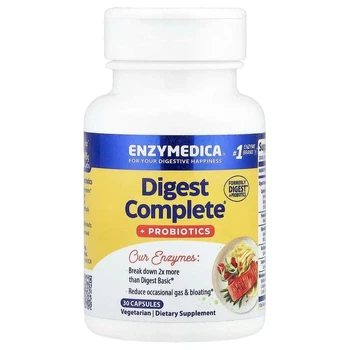 Ферменти і пробіотики Digest Basic + Probiotics Enzymedica, 30 капсул