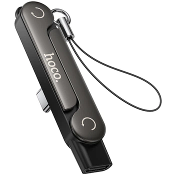 Переходник HOCO UA47A Type-C male to Type-C female adapter (Black) (254514)