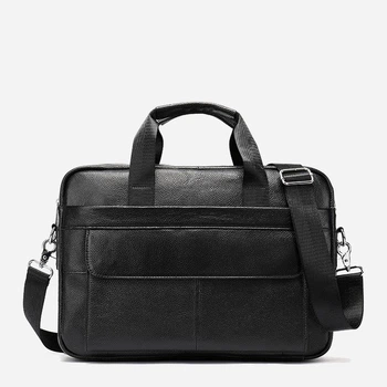Сумка портфель мужская из натуральная кожи Vintage leather-14678 Черная