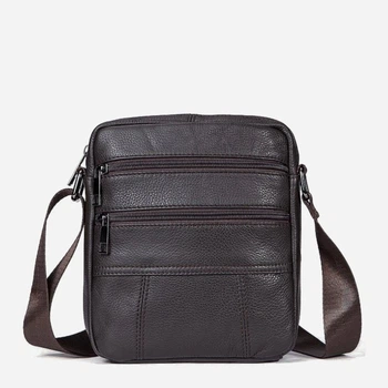 Сумка планшет через плечо мужская из натуральная кожи Vintage leather-14759 Коричневая